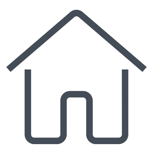 Haus-Symbol mit einem Dach und einer Tür in der Mitte